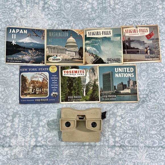 Vintage Sawyers View-Master Stereoscope With 21 Slides Beige/Brown - Picture 2 of 11